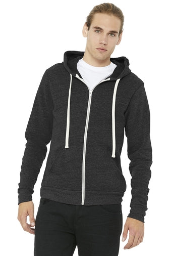 BC3909 SALE Bella+Canvas Unisex Triblend Sponge Fleece Full-Zip Hoodie
