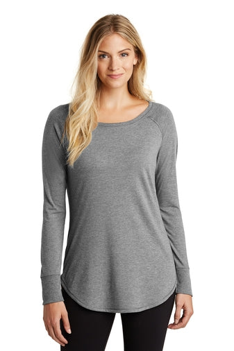 DT132L District Women's Perfect Tri Long Sleeve Tunic Tee