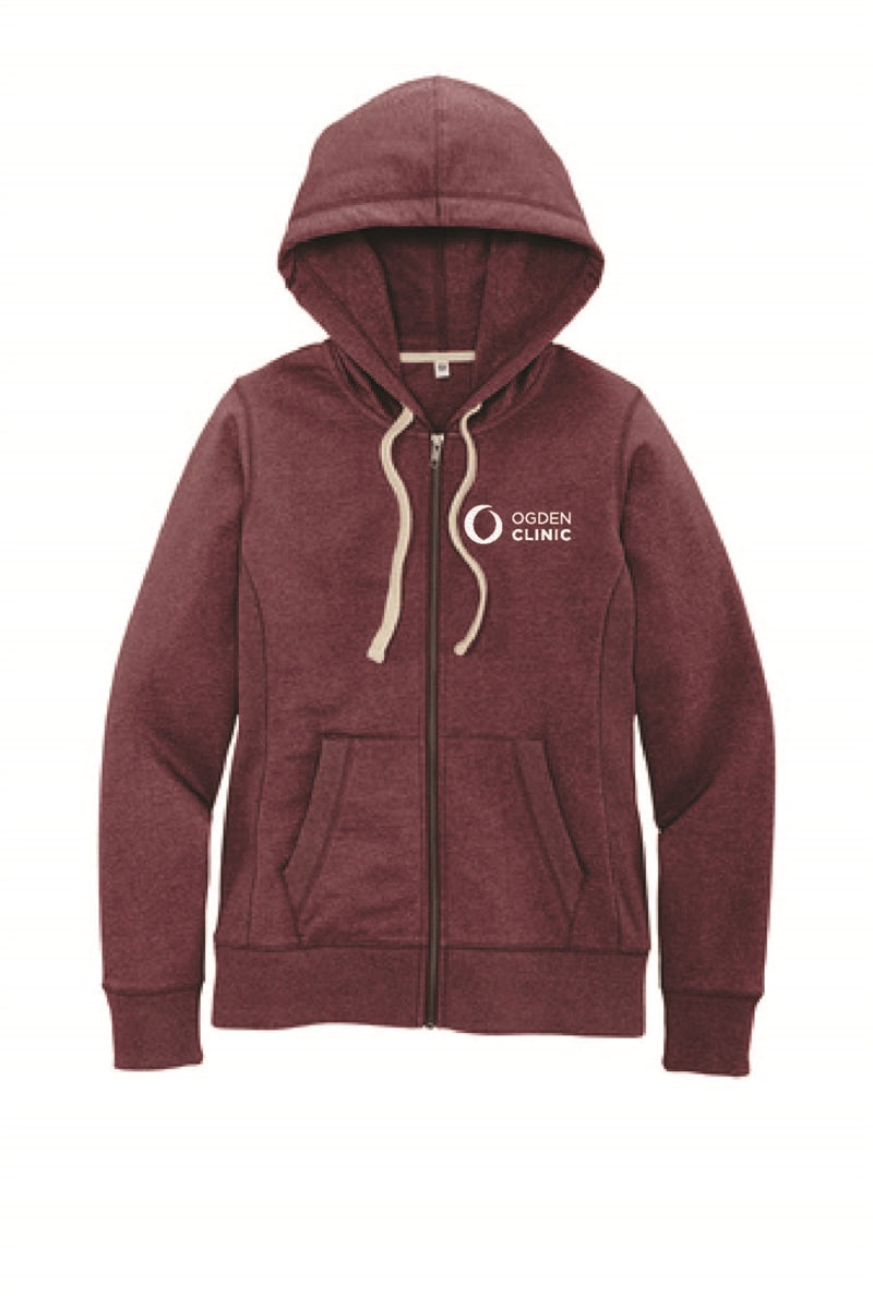 District Women's Felt Logo Re-Fleece Full-Zip Hoodie