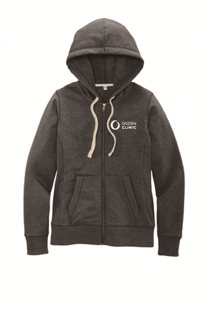 District Women's Felt Logo Re-Fleece Full-Zip Hoodie