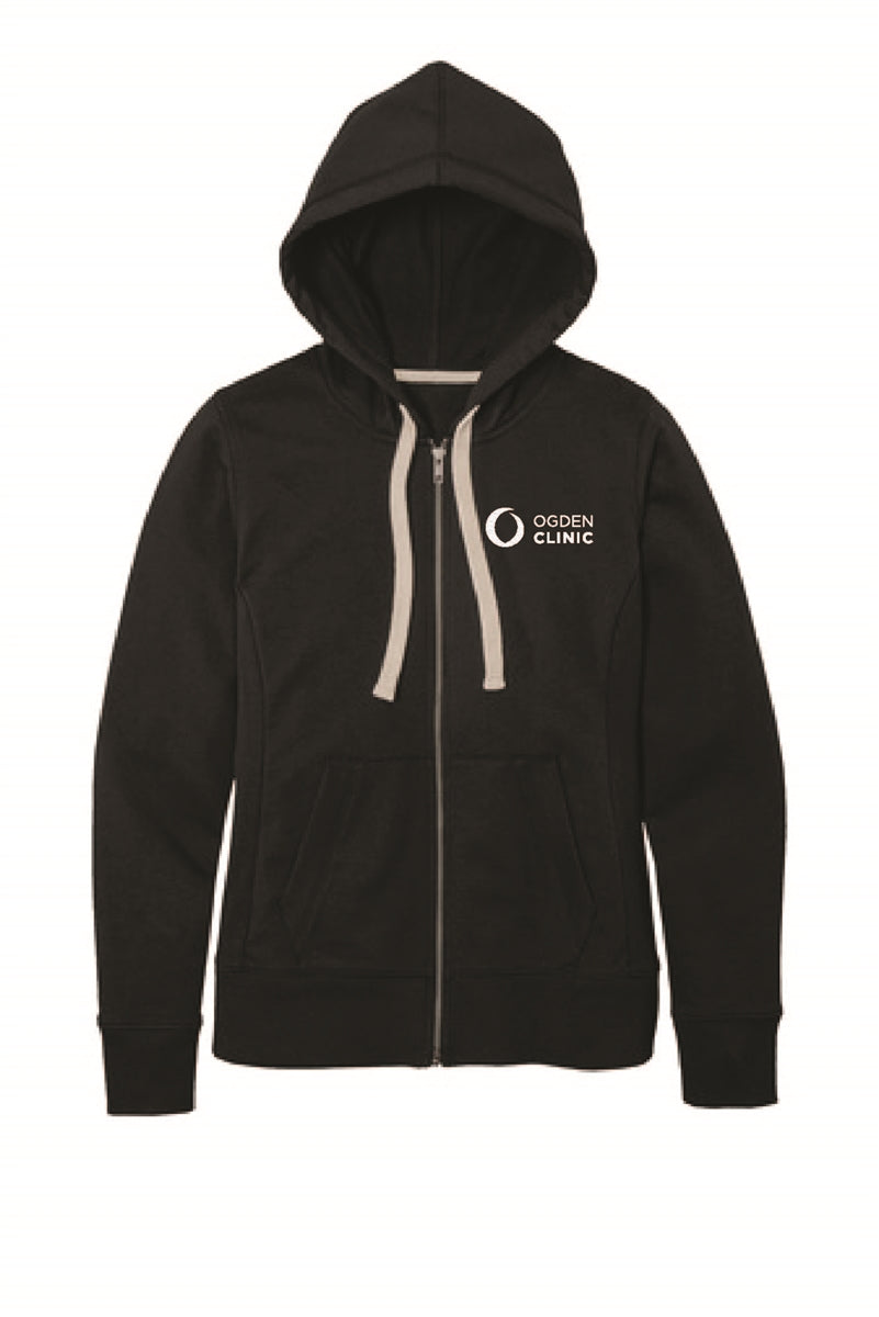 District Women's Felt Logo Re-Fleece Full-Zip Hoodie