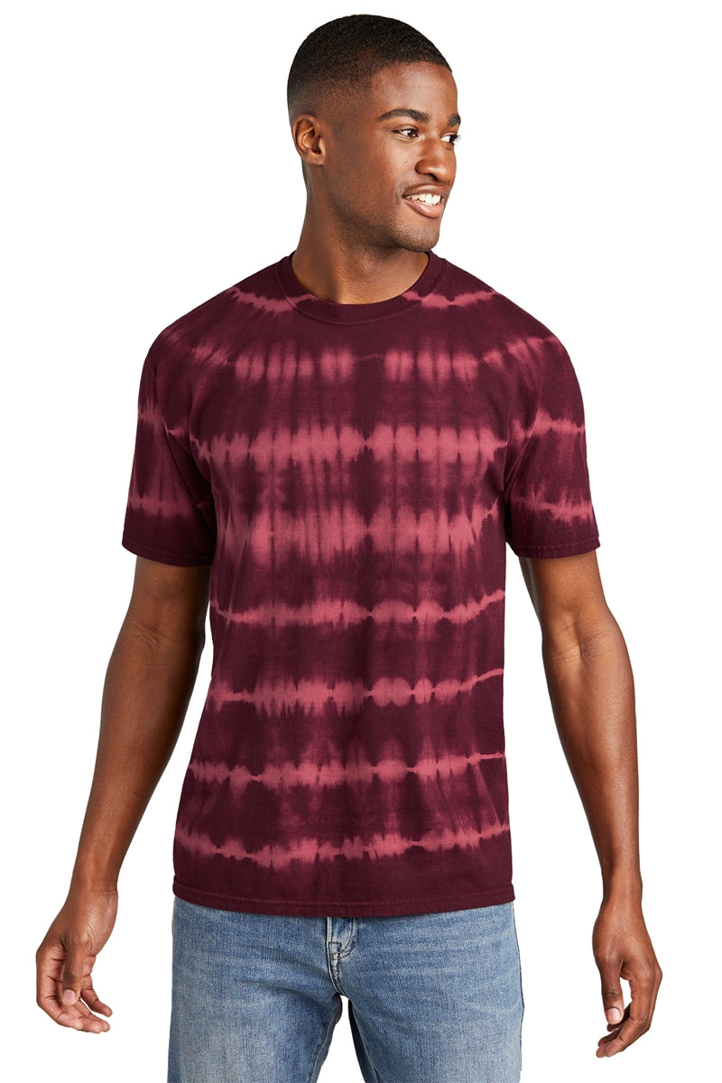 Port & Company Allover Stripe Tie-Dye Tee