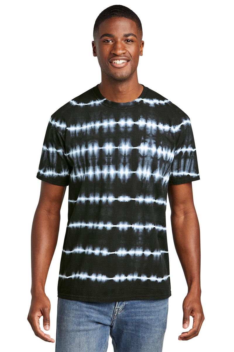 Port & Company Allover Stripe Tie-Dye Tee