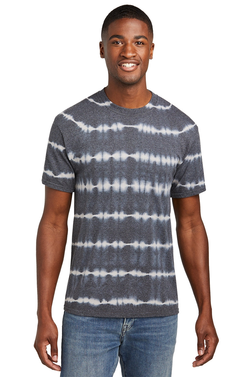 Port & Company Allover Stripe Tie-Dye Tee