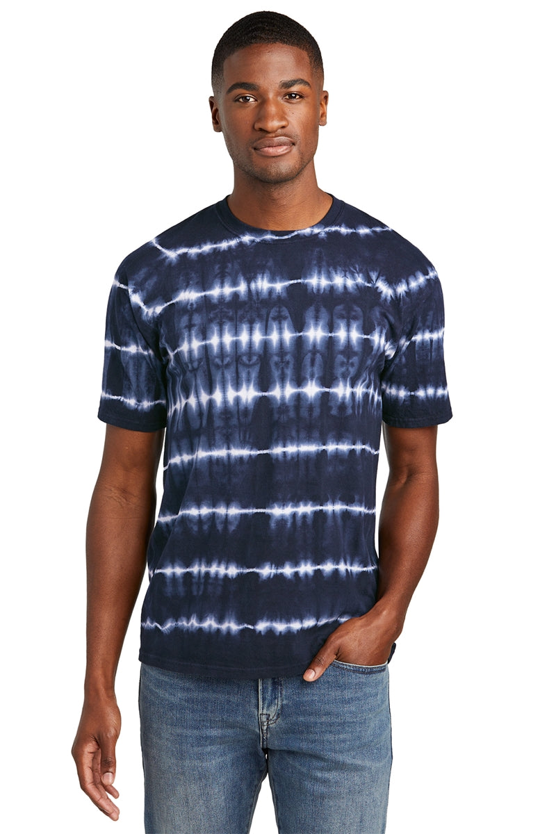 Port & Company Allover Stripe Tie-Dye Tee