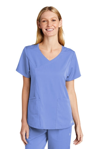 WonderWink Women's Premiere Flex Mock Wrap Top