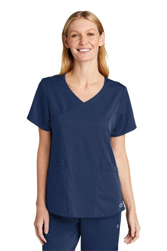 WonderWink Women's Premiere Flex Mock Wrap Top