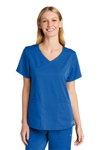 WonderWink Women's Premiere Flex Mock Wrap Top