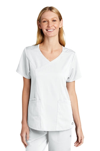 WonderWink Women's Premiere Flex Mock Wrap Top