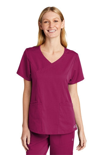 WonderWink Women's Premiere Flex Mock Wrap Top