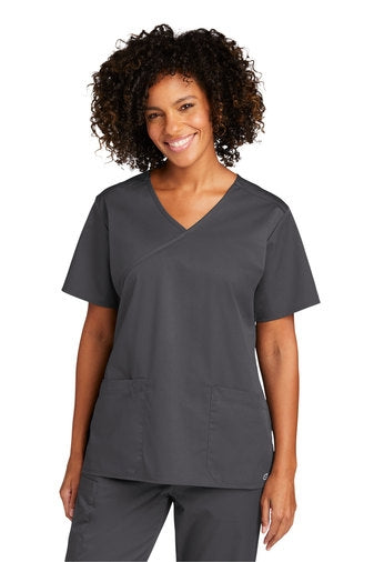 WonderWink Women's WorkFlex Mock Wrap Top