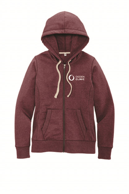 District Women's Felt Logo Re-Fleece Full-Zip Hoodie