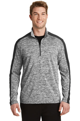 ST397 Sport-Tek PosiCharge Electric Heather Colorblock 1/4-Zip Pullover
