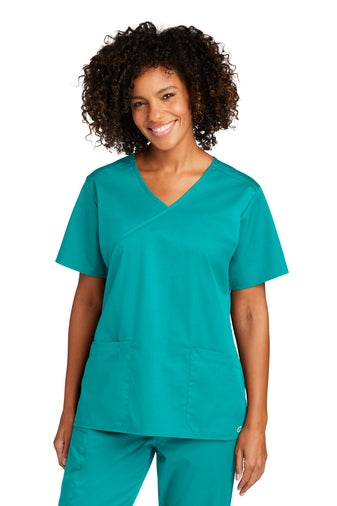 WonderWink Women's WorkFlex Mock Wrap Top